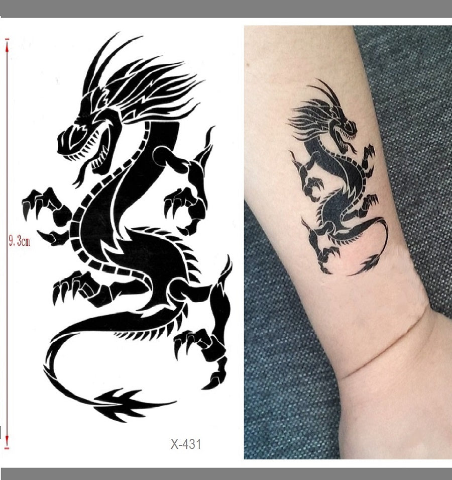 Einmal Tattoo Drache Schwarz