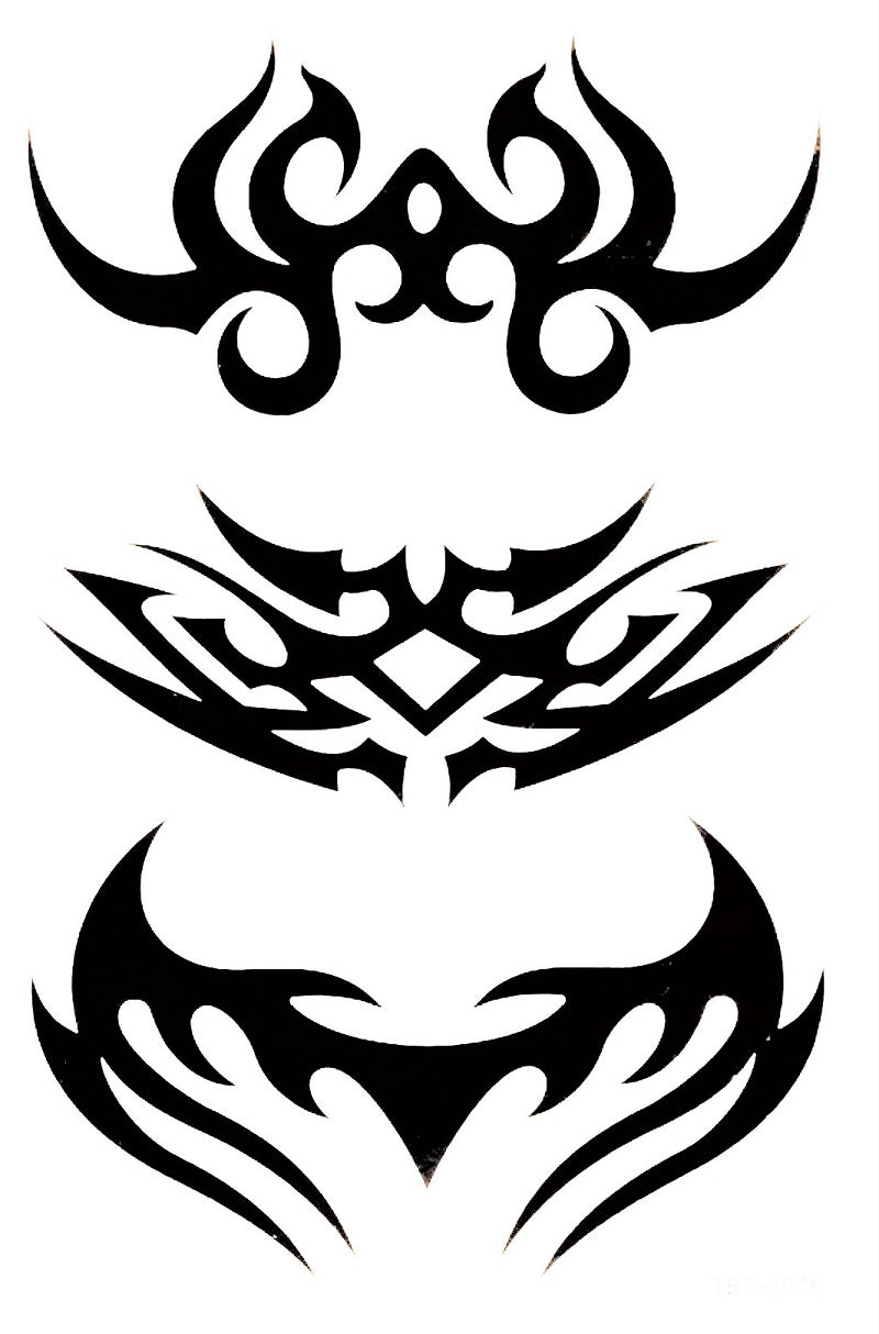 Einmaltattoo Tribal -Temporary Tattoo Aufkleber 3x Symbole Temporär Body Sticker. Cosmintra®