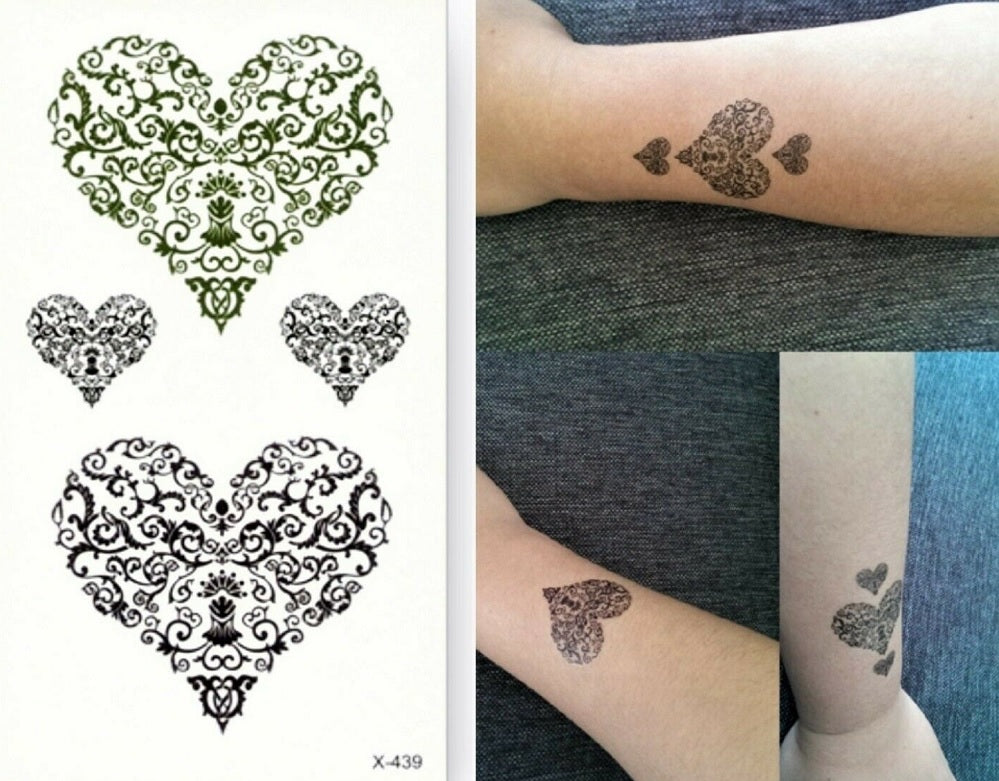 Klebetattoo Herz-Liebesmuster