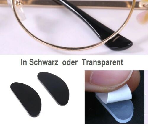 Nasenpads selbstklebend schwarz auf Brille